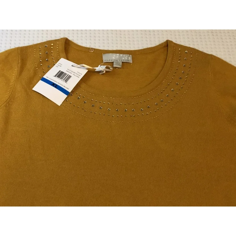 Carolyn Taylor SWEATER NEW Women's - XL - Pullover - Golden Yellow - SOFT